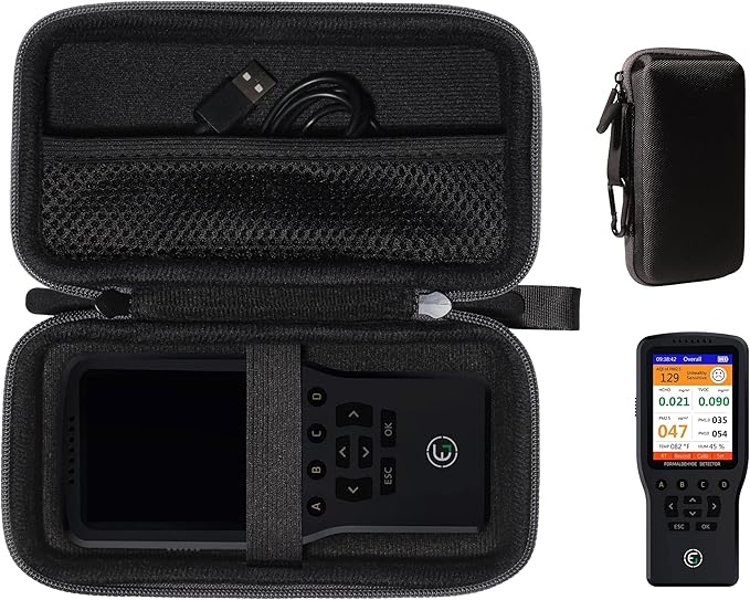 Case for EG Air Quality Pollution Monitor, Formaldehyde Detector, Temperature & Humidity Meter