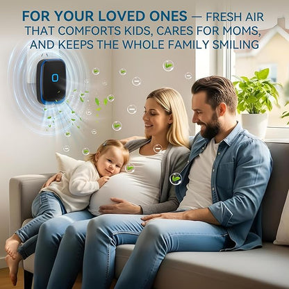Plug In Air Ionizers for Home, 4 Pack Negative Ion for Bedroom, Study, Office, Gym, Hotel, Kitchen, Mini Air Cleaner，Air Purifier For Pet Odor, Kitchen Odor, Dust, Smoke Smell Portable, Black