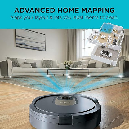 Shark AV2001 AI Robot Vacuum with Self-Cleaning Brushroll, Compatible with Alexa (Renewed)