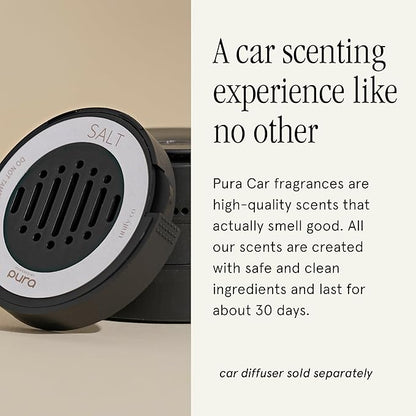Pura Car Scent Refill - Fragrance for Pura Car Diffuser - Clean & Safe Luxury Diffuser Scent - Long-Lasting Fragrance for 30 Days of Aroma - Salt