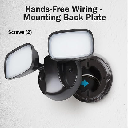 Feit Electric LED Security Outdoor Light, 28W LED Waterproof Flood Light, Adjustable Dual Head, 2000 Lumens, 5000K Daylight, 50,000 Hour Lifespan, Bronze, S9DFL/850/BZ/V1