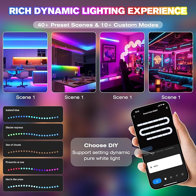 DR04W WiFi SPI 5~24V RGB Controller - Designed for Addressable LED Strip Lights, Compatible with Alexa Google Home Siri Smart Life Tuya APP Control Work with RC03RF WR01RF 2.4G RF Remoter etc