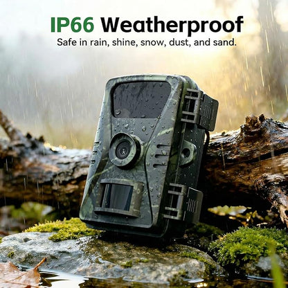 2026 New upgrade Trail Camera, 32MP 0.1S Trigger Motion Activated,Game Camera with Night Vision IP66 Waterproof 130° Cam Lens for Outdoor Wildlife Monitoring Home Security, Gifts for Men 2 Pack