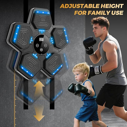 LOLBOX Music Boxing Machine for Adults & Kids - Smart Punching Machine with Boxing Gloves, Wall Boxing Punching Pad for Home, Office, Gym (Upgraded Version)