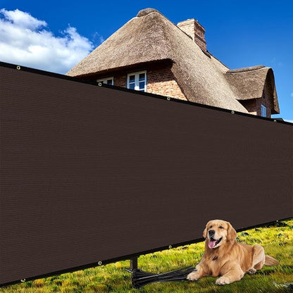 Shade&Beyond 3' X 10' Fence Privacy Screen Heavy Duty 170 GSM Fencing Mesh Shade Net Cover for Wall Garden Back Yard Outdoor Home Decoration, Brown