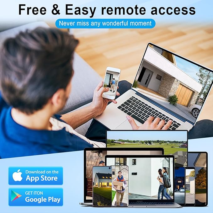 KERUI 8Channel Security DVR Recorder 5MP Security Camera DVR System H.265+ for up to 5MP AHD/TVI/CVI/CVBS/XVI Cameras, Remote Access, Smart Playback(with 1TB Hard Drive)