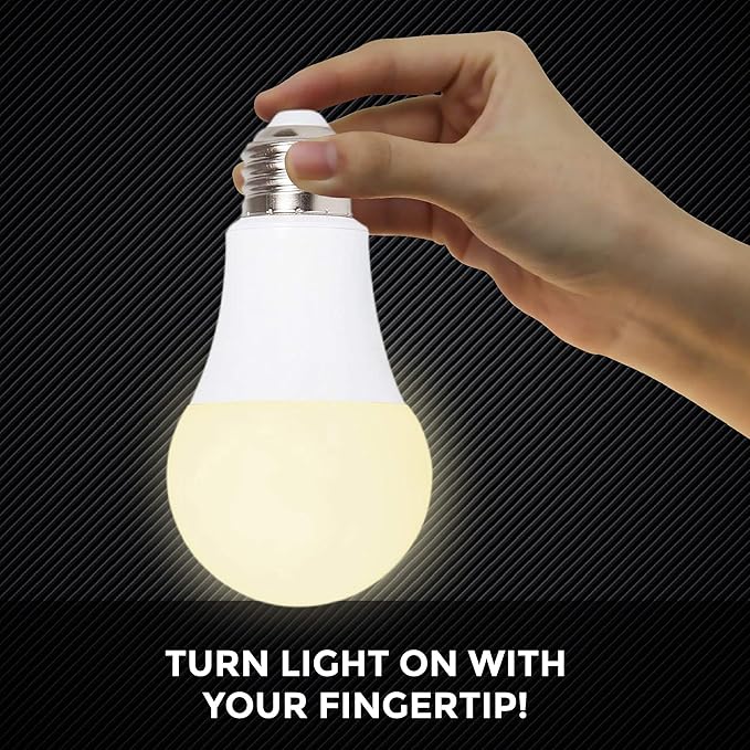 Ciata Lighting LED Smart Emergency Light Bulb with Rechargeable Battery Back-up - Intelligent Lighting, Lasts 3-4 Hours During Power Outage - Extra Hook for Camping, Outdoor (2 Pack)