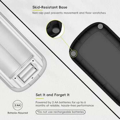 EKO Astro Slim Sensor Trash Can, 10L / 2.6 Gallon Touchless Garbage Bin with Soft-Close Retractable Wing Lid, Motion Sensor Stainless Steel Garbage Can for Bathroom, Kitchen, Office, Waterproof, White