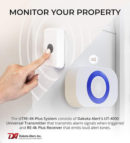 Dakota Alert UTRE-4K Plus 1-Mile Wireless Doorbell, Panic & Mailbox Alert