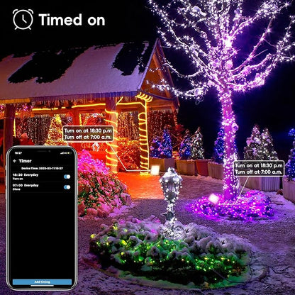 Outdoor Flood Lights - 30W 2pack with Smart app Control, IP66 Waterproof Support Group Control, Stage Lights Outdoor US Plug, RGB led Flood Light led uplights Indoor