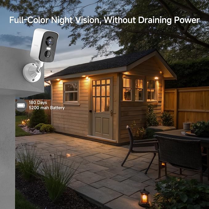 Arenti 340° Pan Wireless Security Camera Outdoor Magnetic, 3MP Battery Powered Wireless Camera for Home Security, Full-Color Night Vision, PIR AI Detection, 2-Way Audio, 2.4G WiFi Works with Alexa