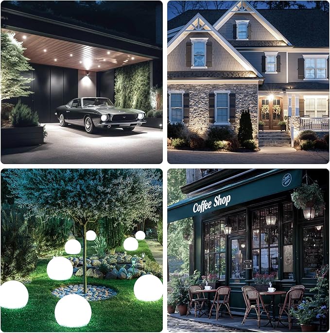 E12 Dusk to Dawn Light Bulbs, C35 B11 5W 60W Equivalent 500LM 5000K Daylight Photocell Sensor Filament Candelabra Bulbs, Auto ON/Off Edison Bulbs for Outdoor Garage, Porch, 6 Pack