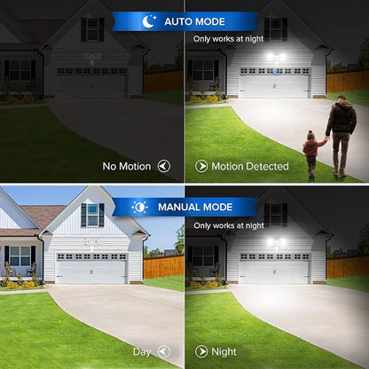 SANSI 30W LED Motion Sensor Outdoor Security Flood Light 3400LM 5000K White
