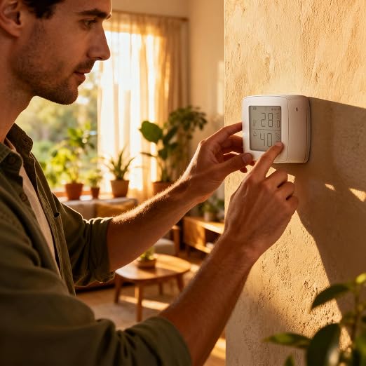 Feit Electric Smart Indoor WiFi Temperature and Humidity Sensor for Precision Environment Control, Wireless, Digital Remote App Control, Get Notification Alerts and No Hub Required - Temp/WiFi