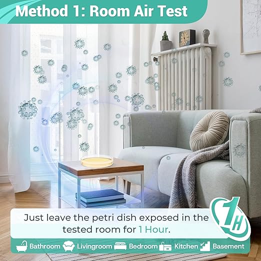 Mold Test Kit for Home Detection: 12 Professional DIY Testing Kits for Home Surfaces & Air Quality Detector & HVAC Monitor