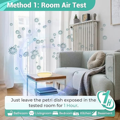 Mold Test Kit for Home Detection: 12 Professional DIY Testing Kits for Home Surfaces & Air Quality Detector & HVAC Monitor