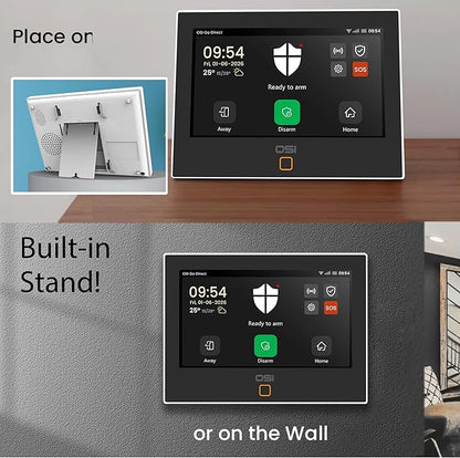 OSI Alarm System Gen 2 (4G), 11pc, DIY, Motion & Entry Sensors, Wireless Siren, Remotes, App & Alexa Compatible Self Monitor(No Monthly Fees) or 24/7 Alarm Monitoring (as Low as $15/mo)