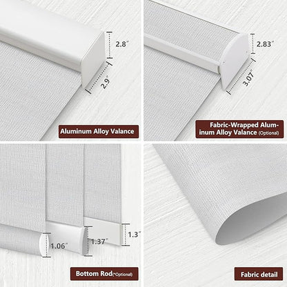 Bringnox Motorized Blinds with Remote,100% Blackout Smart Roller Blinds Compatible with Apple Homekit Google Home and Alexa Via HUB,and Customized