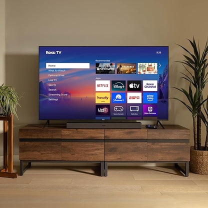 Roku Smart TV – 55-Inch Select Series, 4K HDR TV – Roku TV with Enhanced Voice Remote – Flat Screen LED Television with Wi-Fi for Streaming Live Local News, Sports, Family Entertainment