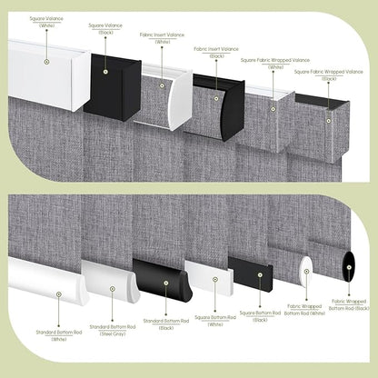 FineTell Motorized Blinds with Remote, 100% Blackout Roller Shades Work with Alexa,Apple Homekit,Google Home APP and Voice Control, Customized Electric Blinds (100% Blackout Dual Sided Dark Grey)