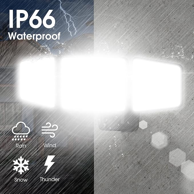 LED Flood Lights Outdoor 70W, 7000lm Floodlights, High Brightness Exterior Lighting Fixtures 6000K Cold White with IP66, Outdoor Lights for House, Yard, Garden,Playground