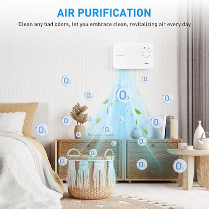 Multipurpose 800mg/h Ozone Machine,Ozone Bubbler for Purifying Water and Air,Portable Water Ozonator for Food F&V Home Hunting Cold Plunge Bathroom