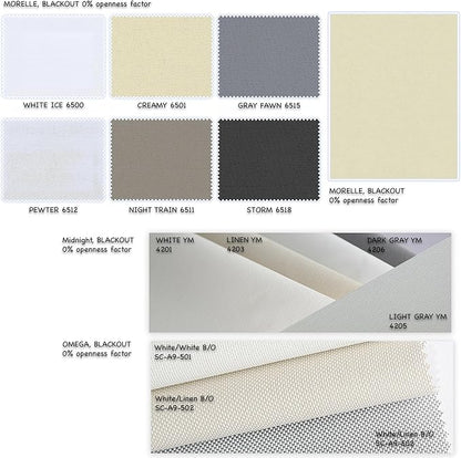 HILADUO Custom Motorized Blackout Roller Shades – Smart Electric Blinds Work with Apple Home, Alexa & Google Home – 100% Light Blocking Thermal for Bedroom (20"-105" Width)
