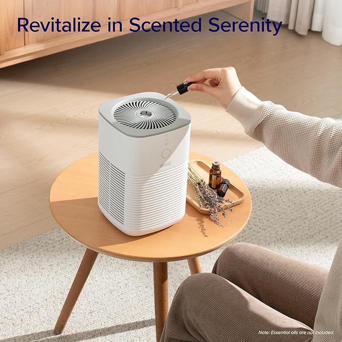 LEVOIT Air Purifier for Home Allergies Pets Hair 1095 ft2 Core300-P and Desktop HEPA Air Purifier for Bedroom 161 ft2 1 Pack
