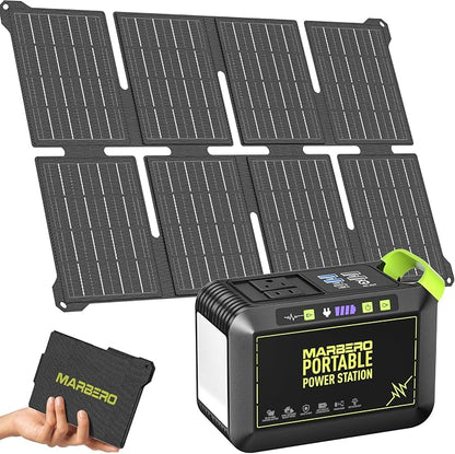 MARBERO Solar Powered Generator 88Wh, 120W Surge with 25W Solar Panel Kit