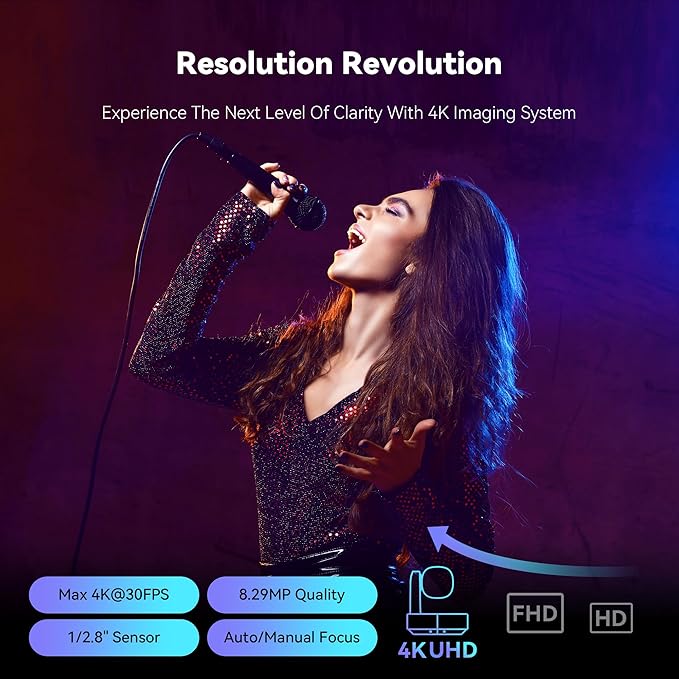 Tenveo 4K NDI PTZ Camera, AI Humanoid & Face Auto-Tracking, 20X Optical + 8X Digital Zoom, USB3.0/HDMI/LAN PoE IP Live Streaming for Church Worship Broadcast Events Video Conference YouTube OBS