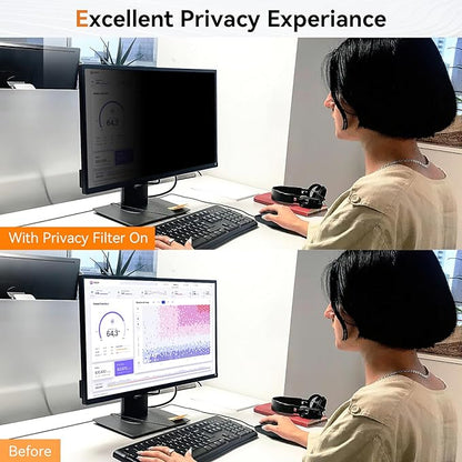 [2 Pack] 24 Inch Computer Privacy Screen for 16:10 Aspect Ratio Widescreen Monitor, Eye Protection Anti Glare Blue Light Computer Monitor Privacy Filter, Removable Anti-Scratch 24in Protector Film