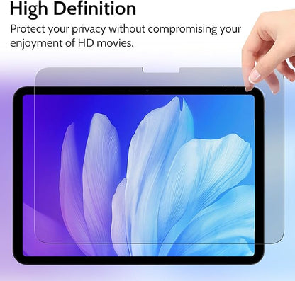 Peslv Privacy Screen Protector for iPad Pro 11 Inch M4/M5 [2024/2025 5/6th Gen], Anti Glare Blue Light Spy Filter Private Cover, High Sensitive Bubble-Free Easy Install Black Security Screen