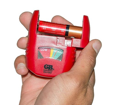 Gardner Bender GBT-3502 Household Analog Battery Tester, Extendable Arm, Easy Read Indicator, Tests: AA/AAA/C/D 9V / 1.5 V Button Cell/N Batteries, (Replaces GBT-502A) Red (Pack of 2)