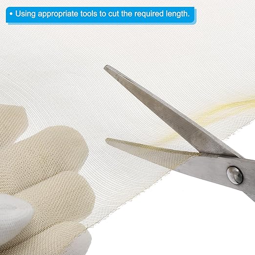 PATIKIL Brass Woven Wire Mesh Screen Roll 39x12, 2 Roll 50 Mesh Filter Metal Coarse Dense Gauze Mesh for Window Security Vent Cover Filtration Animals Fence, Yellow