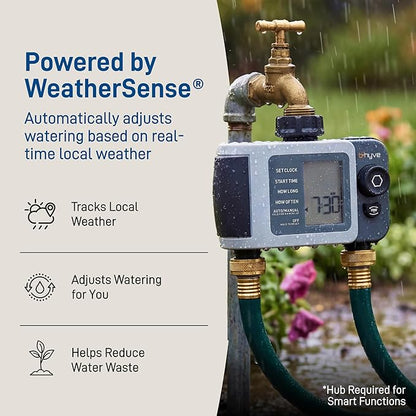 Orbit B-hyve XD 2-Port Smart Hose Watering Timer - Features Dual Outlet Irrigation Control - App Controlled Watering Timer with Bluetooth - Weatherproof Battery Powered - 24632