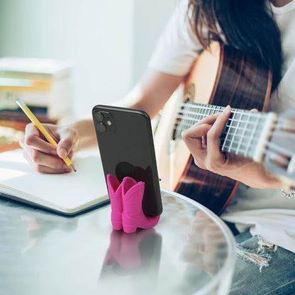 Genuine Fred Giddy UP Phone Stand, Pink, Cowboy Boot Tech Accessory, Fits Most Mobile Smartphones, Grippy Silicone, Fun Cowboy Boot Details