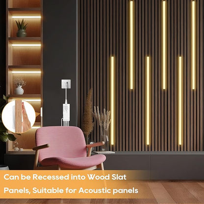 COB LED Strip 6pcs 6.56FT, 2700k Warm LED Strips, 12V Acoustic Panels Cuttable LED Strip Lights, Touch and Hand Sweep Dimmer Switching, Led Light Kit for Wine Cabinets, Cupboards, Kitchen,Shelves