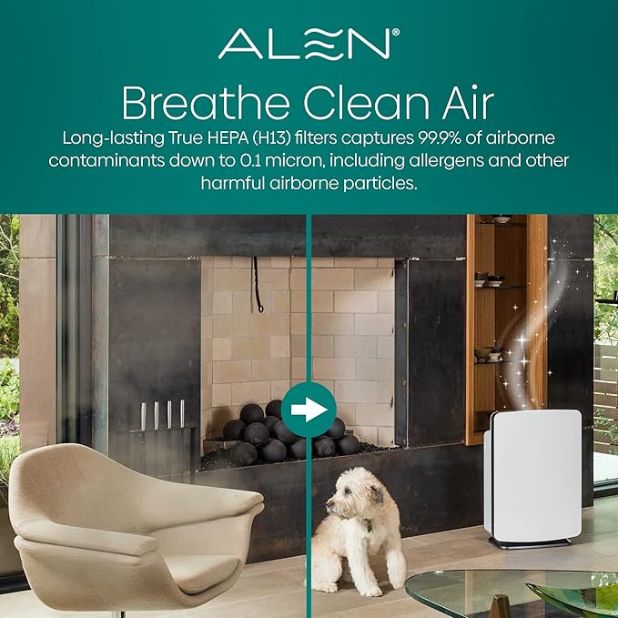 Alen Air Filter BF35-VOC/Smoke Replacement HEPA Filter for BreatheSmart Classic Air Purifier - Captures Allergens & Mold + VOCs & Smoke (1 Filter)