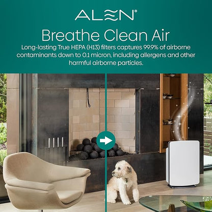 Alen Air Filter BF35-VOC/Smoke Replacement HEPA Filter for BreatheSmart Classic Air Purifier - Captures Allergens & Mold + VOCs & Smoke (1 Filter)