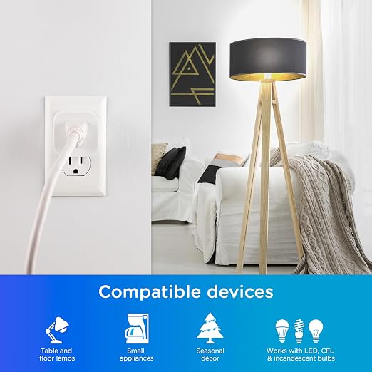Enbrighten Matter Indoor Smart Plug, 1 Grounded Outlet, White | Matter Compatible, Indoor Use, No Hub Required, Works with Alexa & Google Home