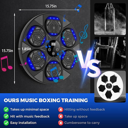 LOLBOX Music Boxing Machine for Adults & Kids - Smart Punching Machine with Boxing Gloves, Wall Boxing Punching Pad for Home, Office, Gym (Upgraded Version)