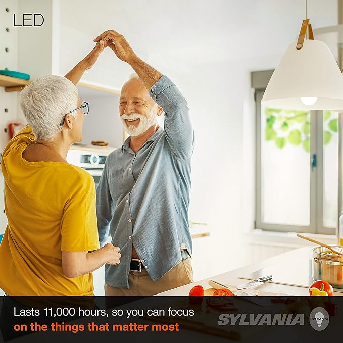 Sylvania LED A19 Light Bulb, 60W Equivalent, Efficient 8.5W, 10 Year, 2700K, 800 Lumens, Frosted, Soft White (74765), Packaging May Vary (Pack of 1, 24 Count Total)