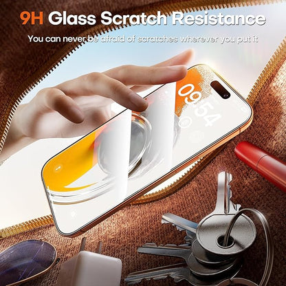TOCOL for iPhone 17 Pro Max Screen Protector/iPhone 16 Pro Max Screen Protector 6.9-Inch Instant Installation Tempered Glass HD Clear Full Coverage Protection Case Friendly 2 Pack