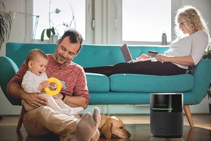 GermGuardian Airsafe+ HEPA Air Purifier for Home, Large Rooms Up To 1043 Sq. Ft. with HEPA Air Filter, UV-C Light & Air Quality Sensor, AC3000B, Black