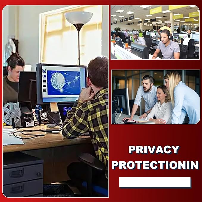 [2-Pack] 24 Inch Computer Privacy Screen Filter (16:9 Aspect Ratio) - Removable, Anti Glare & Blue Light Blocking, Compatible with HP Dell ASUS Acer Samsung Monitors