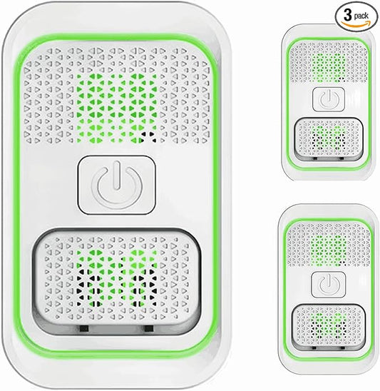 RongfuxangPlug-In Negative Ion Air Purifier, 3 Pack, Filterless Mini Air Ionizer for Home, Bedroom, Office, Quiet Air Freshener for Odor, Smoke, Pet Smell, White