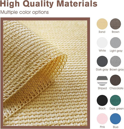 SUNNY GUARD 3'x16' Sand Yellow Balcony Privacy Screen Fence, Apartments Railing, Heavy Duty Wind Screen for Outdoor,Backyard,Patio,Deck Privacy（We Make Custom Sizes）