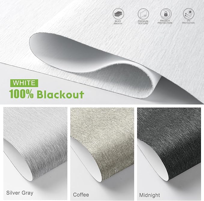 Motorized Blinds with Remote，100% Blackout Smart Blinds Motorized Roller Shades Compatible with Alexa Automatic Blinds for Windows Electric Window Blinds Customized Size White