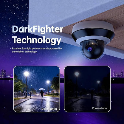 DS-2DE2A404IW-DE3 4MP Mini PTZ Outdoor POE Camera, DarkFighter (2.8-12MM) Vari-Focal Lens, 4x Optical Zoom, 120 dB True WDR, H.265+, IP66 IK10, International Version Fully Upgrade-able Firmware
