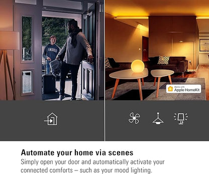 Eve Door & Window (Apple Home) – Smart Contact Sensor for Doors & Windows, Notifications (Open/Closed State), Automatic Control of Accessories & Scenes, no Bridge, Bluetooth & Thread